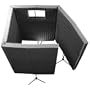 Auralex MAX1141VBCHA MAX-Wall 1141 Vocal Booth in Charcoal; 11- 20x48x4.75 Panels; 1- 20x48x4.75 Window Section in Clear Plexiglass Only; 4- MAX Stands