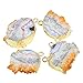 Aoneitem Natural Drusy Geode Agate Cluster Citrine Crystal Quartz Gemstone Slice Side Ways Pendant Charms