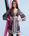 INC International Concepts Petite Dress, Mixed Print Silk Empire Waist