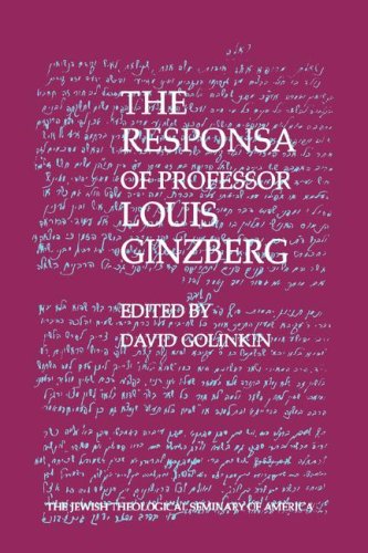 The Responsa of Professor Louis Ginzberg (Moreshet series) under Conservative in The Books Store