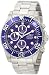 Stainless Steel Pro DIver Quartz Chronograph Blue Dial Bezel