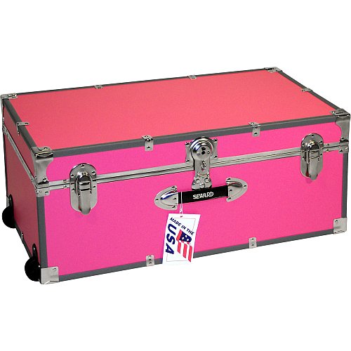 Seward Trunk By Mercury Luggage - The Collegiate 30 Footlocker W/ Wheels Seward Trunk By Mercury Luggage - The Collegiate 30 Footlocker W/ Wheels