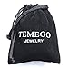 TEMEGO Jewelry Mens Stainless Steel Ring, Fashion Batman Symbol Band,Black Silver