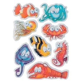Herma - Scrap booking - Animaux marins avec yeux � billes