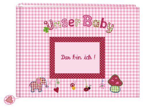 Unser Baby (rosa). Gro&szlig;es Stoff-Fotoalbum