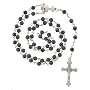 Black Faux Pearl Rosary With 6mm Beads - 26in. Rosary Necklace - 31in. Overall Length