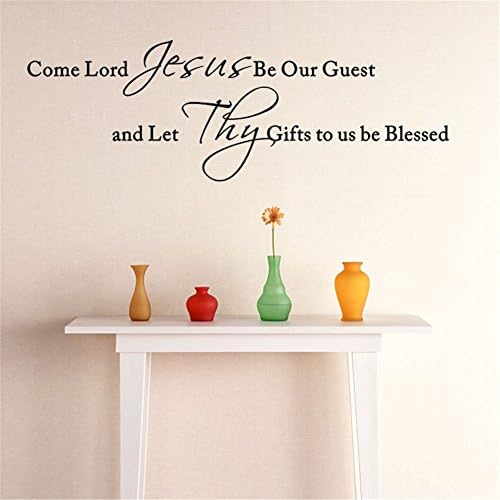 ColorfulHall 11.42x33.86in come lord jesus be our guest and let thy gifts to us be blessed religious Serenity prayer wall decal wall sticker