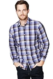 Blue Harbour Pure Cotton Grid Checked Shirt