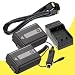 TWO NPFW50 Lithium Ion Replacement Batteries w/Charger + Mini HDMI for Sony SLTA55V SLTA35 SLTA33 NEX5 NEX3 Alpha Digital SLR Cameras DavisMAX Accessory Bundle