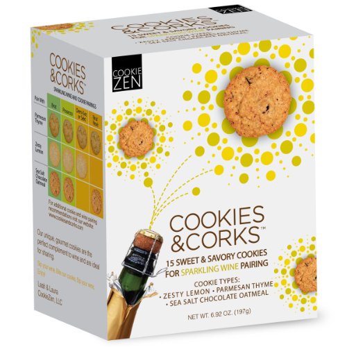 Cookies & Corks Sparkling Wine Pairing, 6.9-Ounce Boxes (Pack of 3)