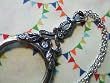 Victorian Ornate Magnifying Glass Necklace Chatelaine Sewing