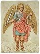 Archangel Michael Holding Scales Wall Relief, Color