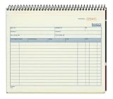 Adams Spiral Invoice Book, 8 1/2 x 7 1/4 Inches, 2-Part, Carbonless, White/Canary, 50 Sets per Book (SCD8740)