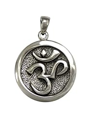 Om Aum Pendant Buddhist Buddhism Hindu Jewelry Sterling Silver
