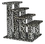 Leopard Skin 4 Steps Pet Dog Cat Step Stairs