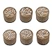 DECORA 6pcs Greeting Round Wooden Rubber Stamp(Miss You/for You/Thank You/Love/My Friend/Good Luck)