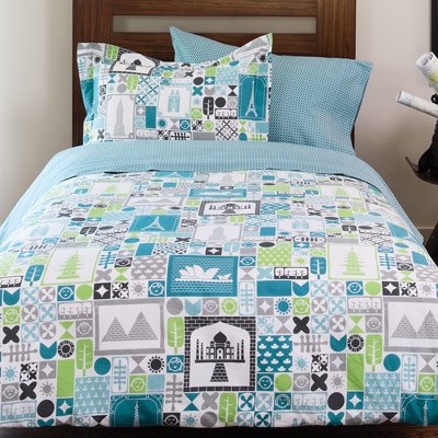 Boodalee Teal World Bedding Sets