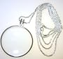 SE Necklace Magnifier - 2", 5x Power w/36" Silver Chain
