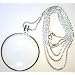 SE Necklace Magnifier - 2", 5x Power w/36" Silver Chain