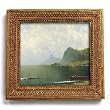 Along the Maine Coast - Gold Frame Magnet with pop-out easel (2-3/4" x 2-1/2")