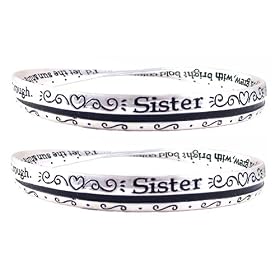 TWO (2) BRACELET SET - Sister Prayer - Bangle Style Engraved With ~ If Sisters Were Flowers, I'd Still Pick You. I'd Let the Sun Shine So You'd Never Be Blue. I'd Show the World How Beautifully You Grew, With Bright Bold Colors and Strength Through and Through ~ Silver Tone Metal (FB131): SERENITY CRYSTALS: Jewelry