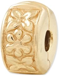 Reflection Beads Silver Gold Plated Floral Clip Bead Number 1