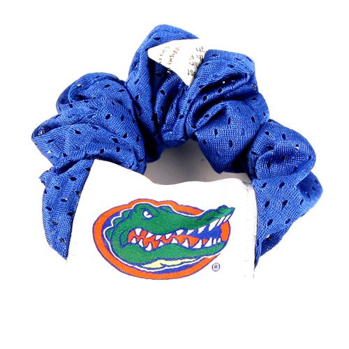 University of Florida Gators Blue Hair Scrunchie - Hair Twist - Ponytail Holder