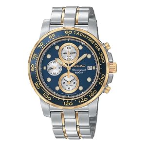 Seiko Men's Alarm Chronograph Two-Tone Watch #SNAA64
