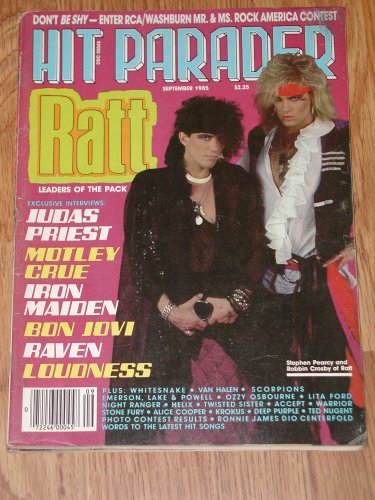 Hit Parader Magazine Back Issue - September 1985 RATT Stephen Pearcy & Robbin Crosby Cover