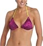 Roxy Juniors' Funky Bunch Tiki Triangle Bikini Top,Black,Large