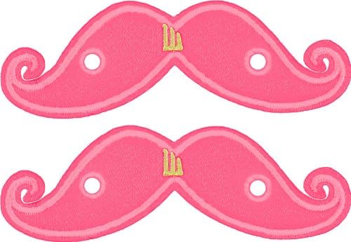 Shwings Shoe Accessories: Awareness Baby Pink Mustache