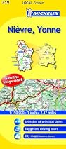 Nievre, Yonne (Michelin Local Maps)