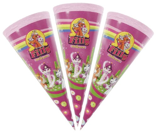 Nestler 4224230-Schult&uuml;te Filly Unicorn, 22 cm, 3er-Set, rund