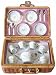 Children's Luxury Full-Service Porcelain Tea Party Set in Wicker Carry Case *Perfect Gift Idea for Children, Girls, Boys, Birthday, Holiday, etc.*