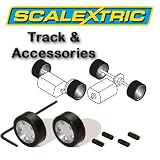 Scalextric Accessories - Rally Pack of 2 Hubs & Silicon Tyres