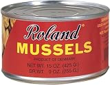 Roland Mussels In Water, Salt Added, 15-Ounce Can (Pack of 3)