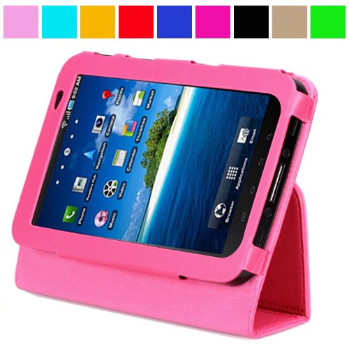 Executive Melrose Leather Protective Cover Case for Samsung Galaxy Tab P1000 Wireless Tablet , Pink