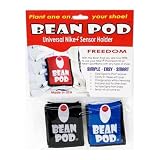 Bean Pod 2 Pk: Universal Nike+ iPod Sensor Holder - Nike Plus iPod Sensor Cases, Works w/ All Shoes: 1 Black Sensor Shoe Pouch and 1 Blue Sensor Shoe Pouch