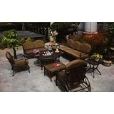 Darlee Catalina Cast Aluminum Lounge Set With 52 Inch Round Table