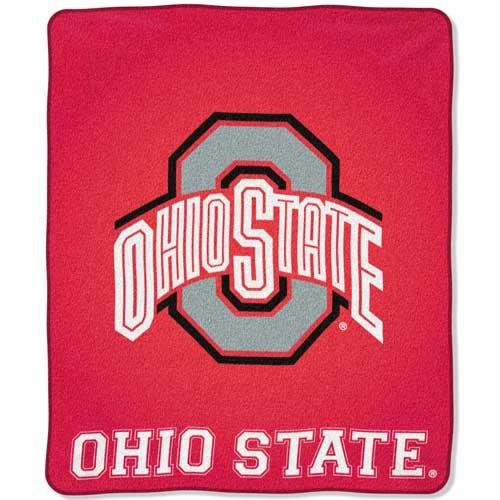 NCAA Ohio State Buckeyes 50-Inch-by-60-Inch Raschel Plush Throw 