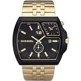 Diesel Quartz Gold Link Band Black Dial Men's Watch - DZ1408