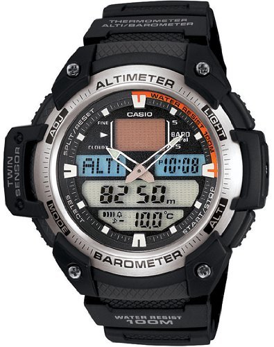 Casio Men's SGW400H-1BV Black Resin Quartz Watch with Grey Dial