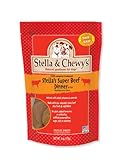 Stella & Chewy's Freeze Dried Dog Food for Adult Dogs, Beef Patties, 12 Count, 6 Ounce Bag
