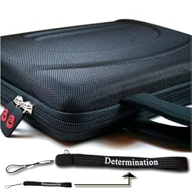 Envizen Digital ED6850A 7 inch Portable DVD HDTV ATSC Digital Kroo 11273 Cube Case (Black) + Includes a Determination Hand Strap