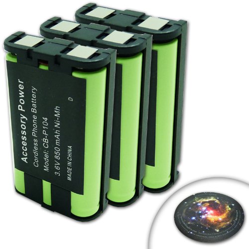 truCELL Equivalent PANASONIC HHR-P104 / CS90499 / TL26411 / 12423885 / Type 29 - 3 PACK Battery For Select KX Series Cordless Telephones **Includes Mousepad