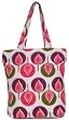 Cotton Canvas Colorful Fans Book Bag with Cloth Handles 15"Lx15"H Set/2
