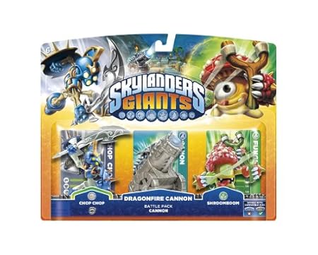 Figurine Skylanders : Giants - Chop Chop + Shroom Boom + Dragonfire Cannon