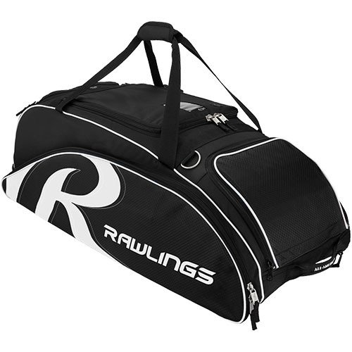 AAPEB2 All American Wheeled Baseball or Softball Bag %2D Black