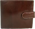 New mens/gents Visconti bi fold Milano brown glazed leather wallet money bag style 457