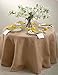AK TRADING CO. 90-Inch Round Jute Burlap Table Overlay Table Cover – Natural Rustic Tablecloth for Weddings, Country Events, and Outdoor Décor – Made in USA